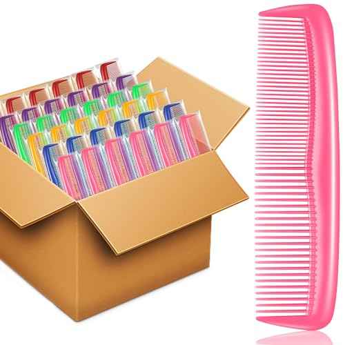 NICEMOVIC 120 Packs Hair Comb Bulk Set, Pocket Travel Hair Combs for Women and Men, Colorful Coarse and Fine Tooth Comb, Individually Wrapped Bulk Comb for Homeless Hotel Shelter Nursing Home Charity
