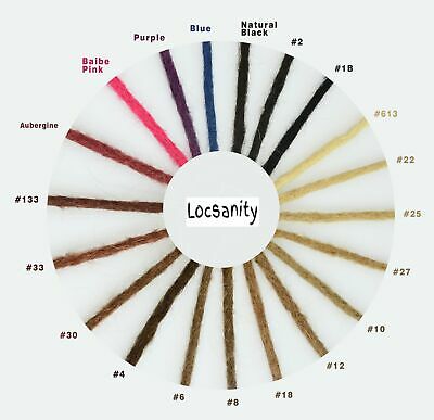 100% Human Hair Dreadlocks Handmade - Afro Kinky Small .2cm 10 Per