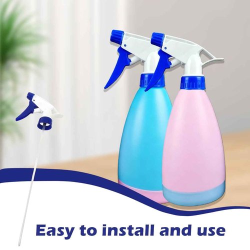 Elandy 6PCS Blue Spray Bottle Nozzels Attachment Heavy Duty Trigger Spray Replacement Sprayer Nozzle Head Plastic 28/400 Spray Bottle Tops Fit for Standard 8oz/16oz Bottle