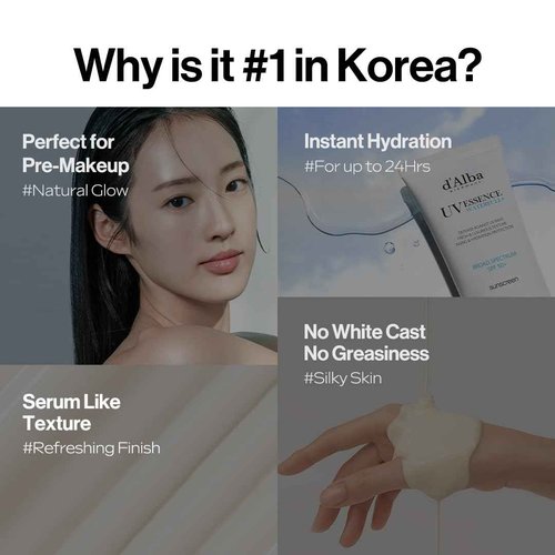 d'alba Piedmont Italian White Truffle First Spray Serum & Waterfull Essence Sunscreen, Vegan Skincare, Light-weight Korean Skin Care