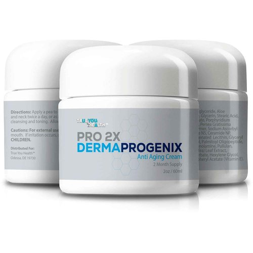 PRO 2X DERMA PROGENIX Cream - Anti Aging Cream - 2 Month Supply - Skin Firming Moisturizer with Vitamin C, Collagen, & Ceramides - Reduce Wrinkles Appearance - Improve Skin Tone, Texture, & Hydration