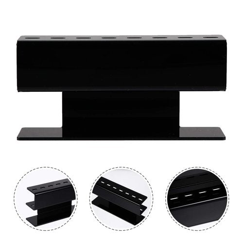 Beaupretty Eyelash Extension Tweezers Stand Holder 8 Holes Acrylic Tweezers Display Storage for Eyelash Extensions Supplies Accessories Tools Black