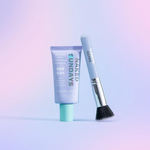 Naked Sundays 100% Mineral SPF50 Sunscreen with SPF BFF Brush Applicator