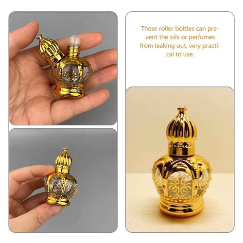 Lurrose Essential Oil Roller Bottles, Arabic Perfume Empty Bottles, Travel Mini Arabic Bottle