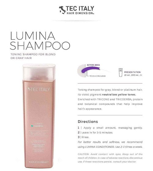 Tec Italy Lumina Shampoo & Conditioner Bundle Pack