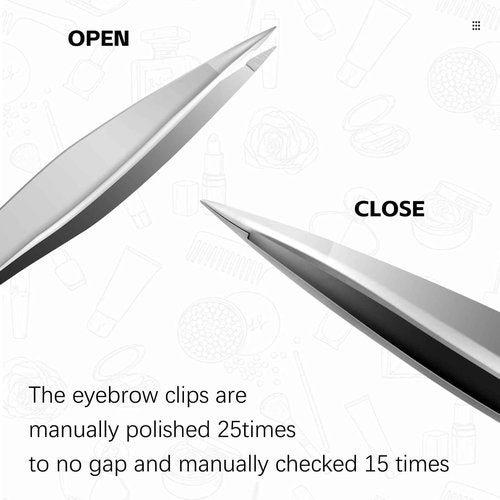Velodios Pointed Tweezers for Women Facial Hair, High Precision Eyebrow Tweezers for Eyebrows, Ingrown Hair, Splinters, No Gaps and Perfectly Aligned