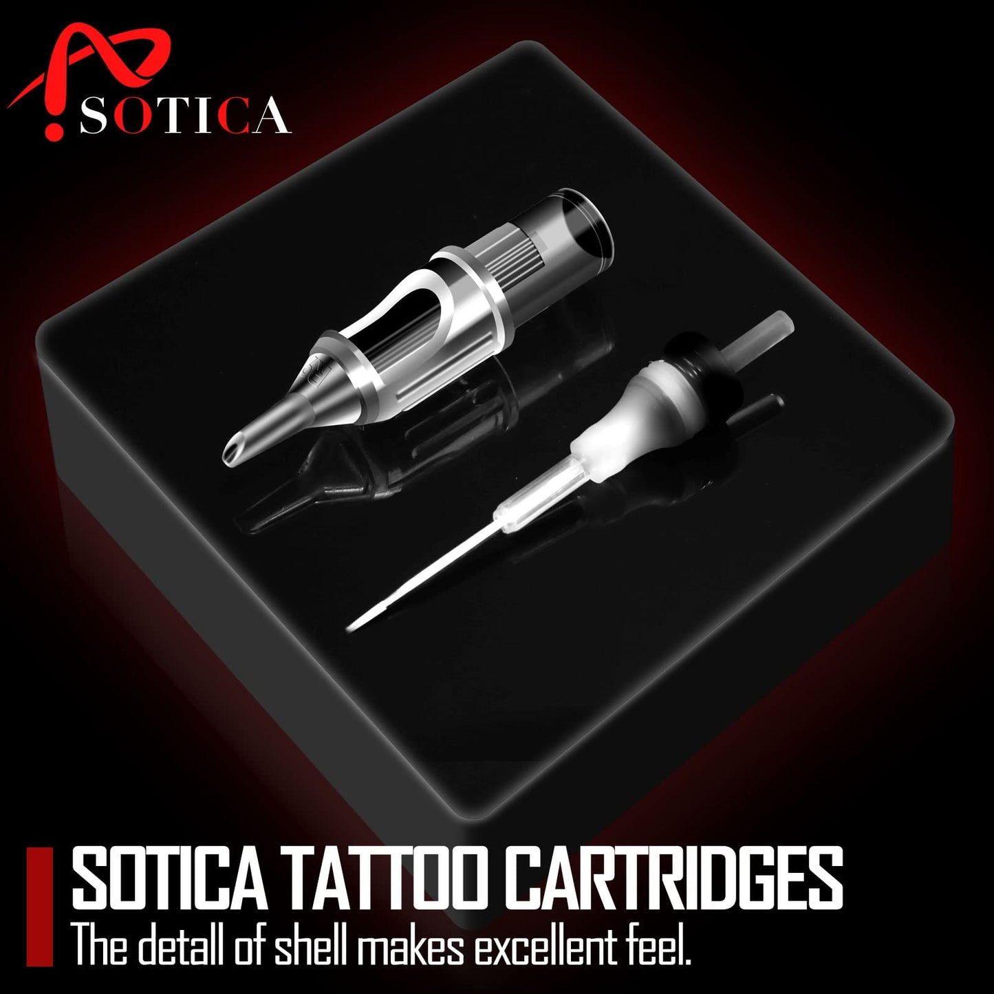 SOTICA Tattoo Pen Covers with Grip Tape and Roud Liners - 200pcs Tattoo Machine Covers Black Tattoo Gun Wrap with 4pcs Tattoo Grip Wrap and 20pcs RL 10pcs 1203 RL with 10pcs 1205RL Tattoo Practice Kit