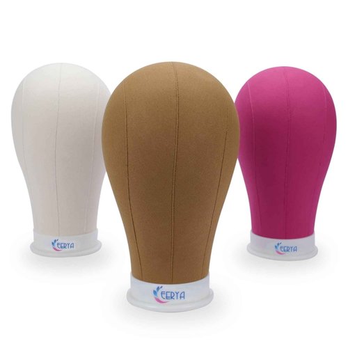 EERYA Wig Stand - 22 Inch Brown Wig Head Stand with Mannequin Head, Tripod for Styling, Displaying Wigs