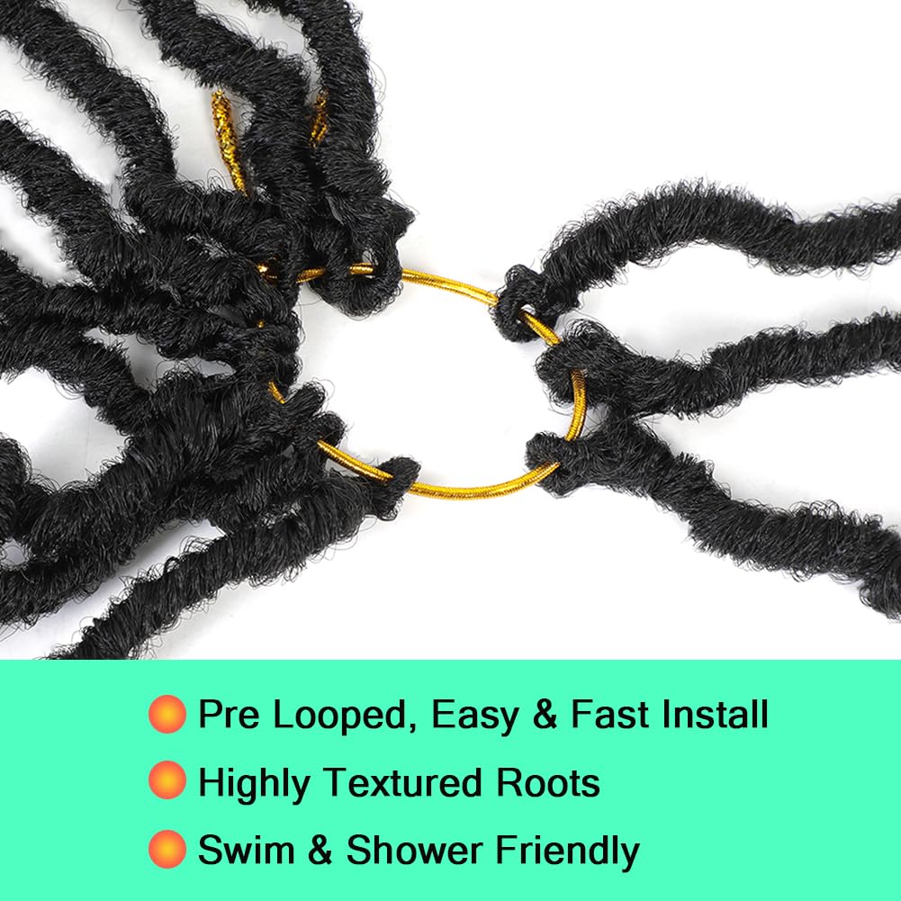 XCDIFA Faux Locs Crochet Hair 26 Inch(7 Packs) New Soft Locs with Curly Ends Goddess Locs Crochet Hair Pre Looped Synthetic Boho Locs Crochet Braids Hair for Black Women (Orange)