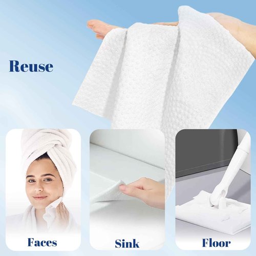 ITO Disposable Face Towel, Ultra-Soft 1-Second Quick-Dry Face Towels, Gentle for Sensitive Dry Oily Skin, Facial Towels for Daily Cleansing Makeup Removal (180 Count (Pack of 3))