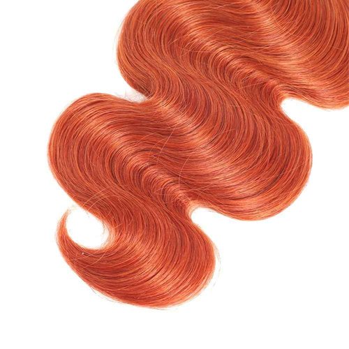 GLSMOSNW Color 350 Bundles Human Hair Ginger Orange Body Wave Bundles Unprocessed Virgin Hair Extensions Ginger Body Wave For Black Women
