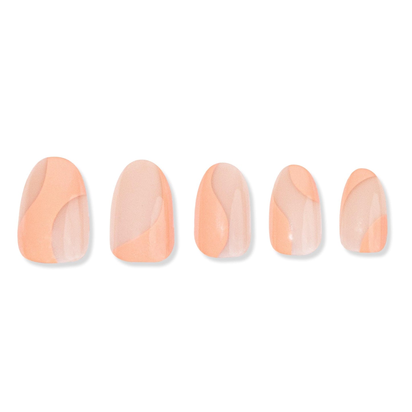 Signet Press On Nails - Creamsicle | Long Lasting Short Almond Nail Manicure Kit - Easy to Apply - Nail Kit includes 24 Nails in 12 Sizes, Nail Glue, Adhesive Gel Tabs, Nail File, & Cuticle Stick