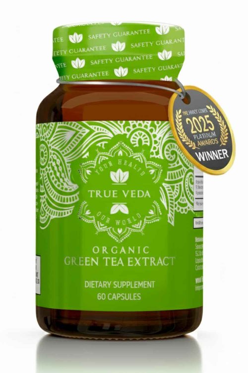 Organic Green Tea Extract Capsules – USDA Organic Certified | 60 Green Tea Capsules | Green Tea Pills | EGCG Green Tea Extract | 50% Polyphenols EGCG Supplements