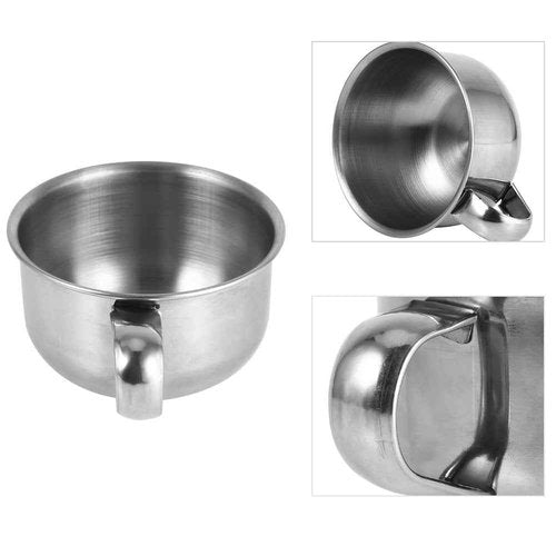 LAVEN Stainless Steel Men's Shave Soap Bowl Metal Shaving Soap Mug Bowl Cup Shaver Men Face Cleaning Soap Bowl