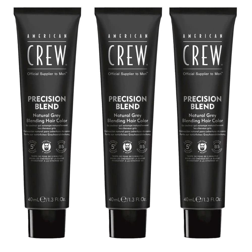 American Crew Men's Temporary Hair Color, Temporary Hair Dye, Natural Gray Coverage, Dark, 1.35 Fl Oz