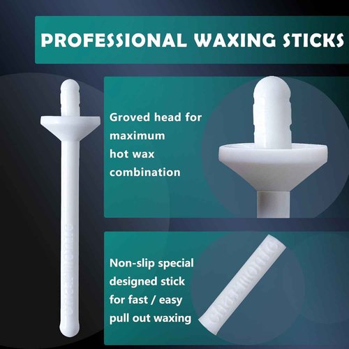 500 Pcs Wax Sticks, Nose Wax Kit Accessories, Waxing Sticks for Nostril Nasal Cleaning, Ear Face Eyebrows Hair Removal for Men Women