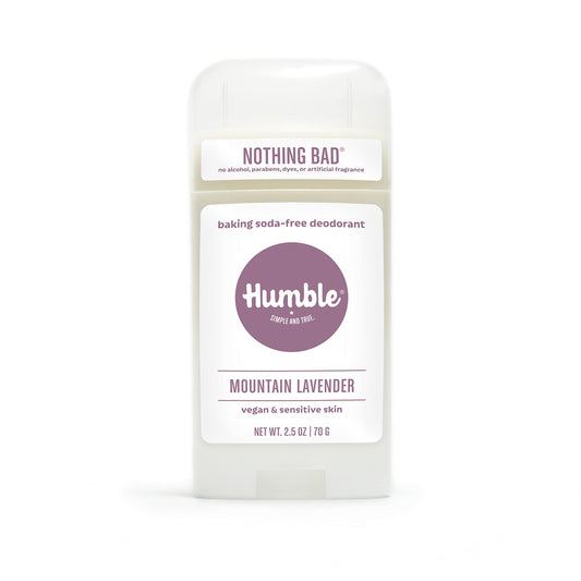 HUMBLE BRANDS Aluminum-Free Deodorant, Vegan and Cruelty- free, Formulated for Sensitive Skin, Mountain Lavender, 2.5 Ounce (Pack of 1)