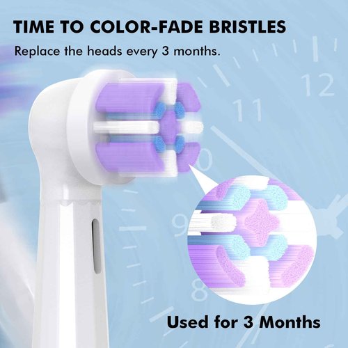 Pack of 10 Replacement Heads Compatible with Oral B iO 10 9 8 7 6 5 4 3 Series Electric Toothbrush, Medium Brush Heads, Black/White
