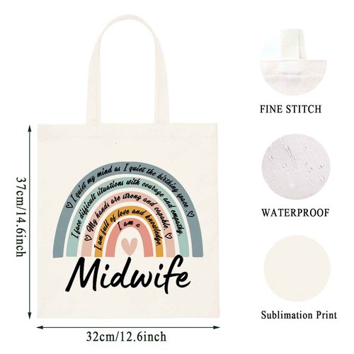 WCGXKO Trainee Midwife Gift Future Midwife Thank You Zipper Pouch Cosmetic Bag (Midwife Tote)