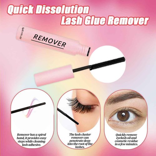 DIY Lash Extension Kit with 280 PCS 9-16mm 40D Lashes Clusters 200ml/6.7fl.oz Lash Cleanser Eyelash Shampoo Mini USB Portable Lash Fan Bond and Seal Remover Eyeliner Eyelid Cleaning Brush