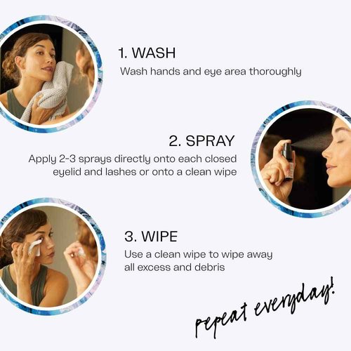 Avenova Eyelid and Eyelash Cleanser Spray - 20ml Bottle - Gentle Everyday Pure Hypochlorous Acid Spray for Eye Irritation