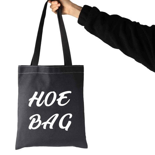 JXGZSO Funny Naughty Gift Hoe Overnight Bag - Hilarious Gag Gifts (HOE BAG Shopping Black)