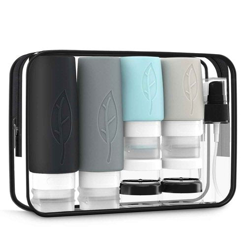 17 Pack Travel Size Toiletries - Refillable Travel Bottles, Leakproof Squeezable Travel Bottles For Toiletries, Portable Travel Size Containers, Travel Essentials For Various Lotion And Body Wash
