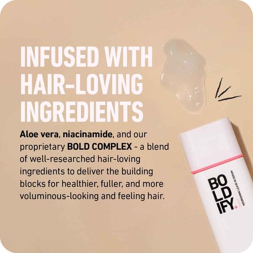 Boldify Conditioner + Serum: Smooth & Protect Bundle: Biotin for Hair Retention, Fullness, Nourishment, Detangling, Plumping Blow-Out Treatment - For Men & Women