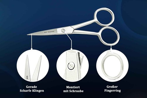 SMI Beard Scissors for Men with Travel Case Mustache Scissors Small scissors Grooming Scissors Eyebrow Scissors for Men and Women