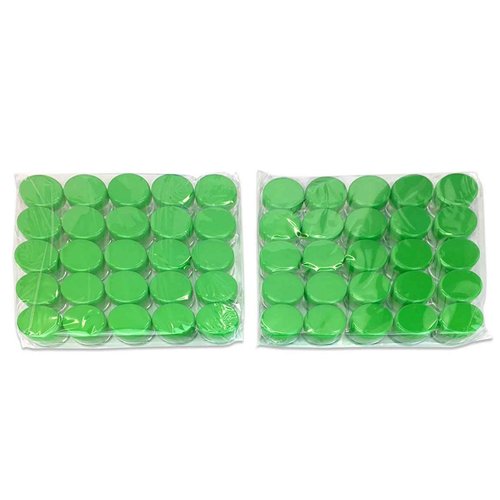 Beauticom (Quantity: 100 Pieces) 5G/5ML Round Clear Jars with GREEN Lids for Scrubs, Oils, Toner, Salves, Creams, Lotions, Makeup Samples, Lip Balms