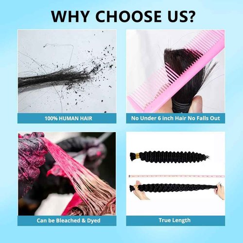 100g 3 bundles Human Braiding Hair Deep Water Wave Bulk 14 Inch P4/27 Curly for Boho Braids Extensions No Weft 3 Braids Per Pack Wet and Wavy Highlight