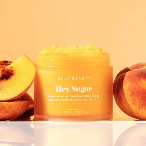 NCLA - Hey, Sugar Natural Body Scrub | Clean, Natural, Non-Toxic Beauty (Peach; 250g | 8.8oz)