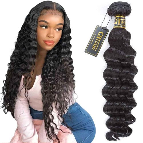 QTHAIR 16A Peruvian Virgin Hair Loose Wave 18 inch 100g 100% Unprocessed Loose Deep Wave Peruvian Human Hair Weave 1Bundle 100g Natural Color