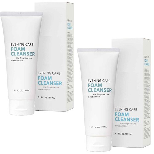 Gentle Daily Face Wash for Deep Cleansing and Refreshing Skin For a.t.o.m.y Evening Care Foam Cleanser (150ml x 2 packs)