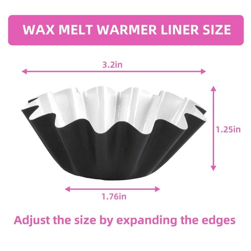 Mocalaca 60Pcs Wax Warmer Melt Liners, Candle Scented Wax Strong Scent Warmer Liners, Reusable Leakproof Cups for Candle Warmer, Wax Warmer Plug in, Electric Wax Melt Warmer