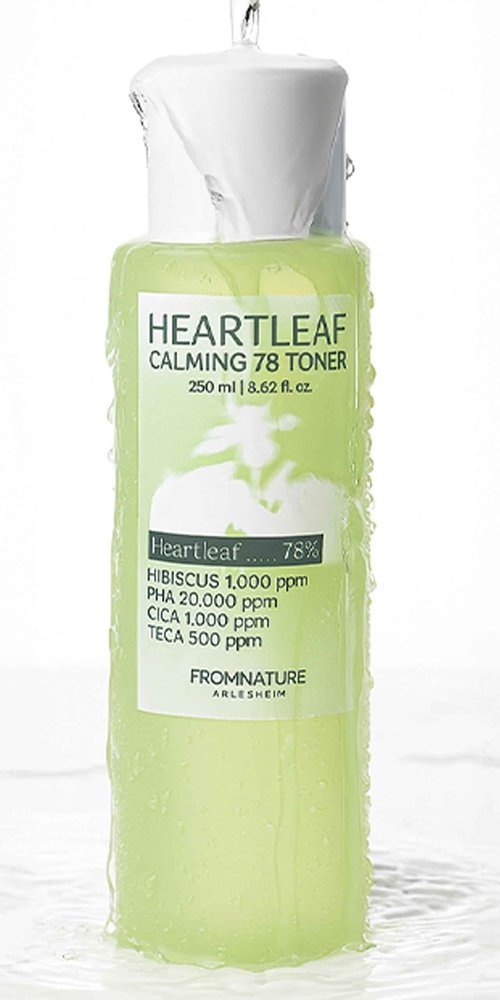 FROMNATURE ARLESHEIM HEARTLEAF Calming 78 Toner_Sensitive Skin, Intensely Calms & Soothes Redness with CICA & TECA, Gentle Exfoliation with PHA & Hibiscus, pH 5.5 Korean Glass Skin Care.