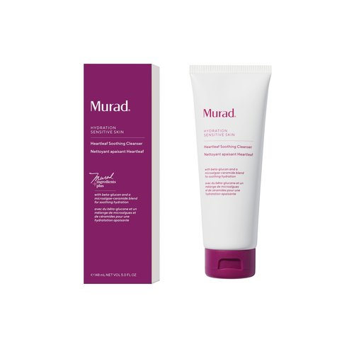 Murad Heartleaf Soothing Cleanser – Gentle Face Wash with Fermented Heartleaf, Beta-Glucan, Ceramides, and Microalgae to Reduce Redness & Calm Sensitive and Eczema-Prone Skin – 5 Fl Oz