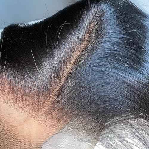 5x5 Skinlike Real HD Lace Closure Only Body Wave Ultra Thin Invisible Lace Virgin Human Hair Closure Pre Plucked Natural Hairline Sew In Closure Piece 16 Inch Natural Black