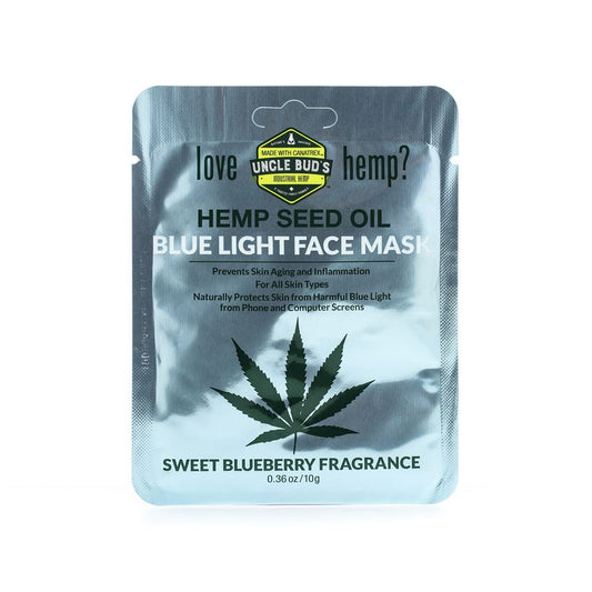 Uncle Bud's Blue Light Face Mask with pure Organic Hemp Seed Oil – 6 PACK BUNDLE