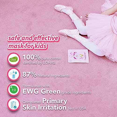 peach and Kids Face Mask, Spa Day Kit for Girls, Korean Skincare for Toddler, Birthday, Christmas Gifts for Teens, Sleepover Party, Stocking Stuffers, Pack of 10