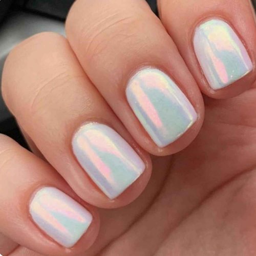 Orange Pearl Chrome Nail Powder Nail Art Glitter,Metallic Iridescent Chrome Nail Powder for Nails,Chrome Powder for Gel Polish