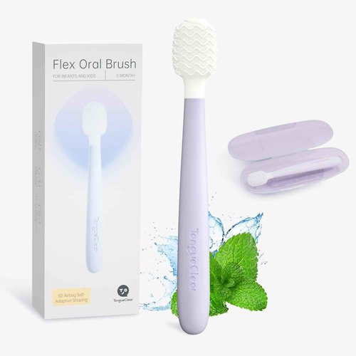 Tongueclear Kids Tongue Scraper, Tongue Cleaner for Infant & Newborn, Baby Oral Cleaner Newborn, Toddler Toothbrush for Tooth Mouth Gum Clean, Infant Toothbrush Oral Cleaning Stick…