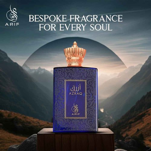 ARIF Azraq Perfumes – Fruity & Fresh Eau de Parfum for Men – Pear, Lavender, Lotus, Cinnamon, Black Vanilla Husk & Amber – Long-Lasting Fragrance – 3.4 oz