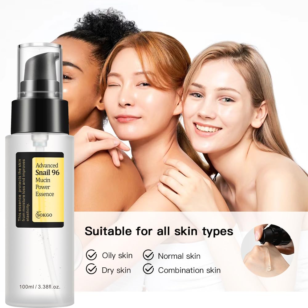 Professional Snail Mucin Serum, Intensive Hydration and Repair for Healthy Skin