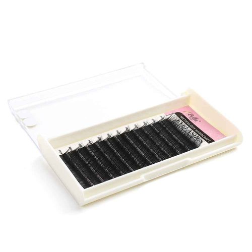Natural Looking J Curl Siberian Mink Eyelash Extensions Handmade Volume Individual False Lashes Pack Thickness 0.15mm Medium 12mm by Bella Hair