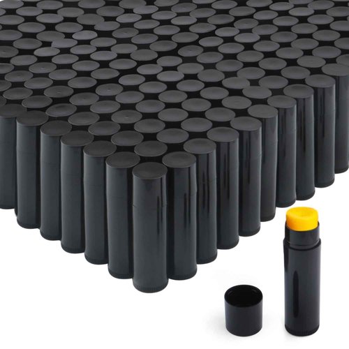 150 Pcs 5.5g Twist-up Lip Balm Tubes,Empty Plastic Chapstick Containers Rotatable Deodorant Sample Containers for DIY Lipsticks,Lip Gloss,Homemade Solid Perfume,Suitable for Filling Tray,Black