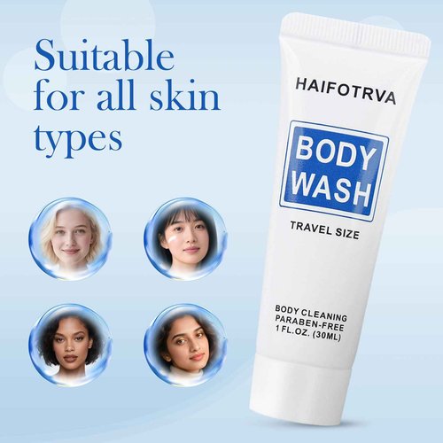 HAIFOTRVA Travel Size Body Wash Bulk Pack of 100,Individually Wrapped Small Size Hotel Body Wash Supplies 30ml/1 fl oz Portable Shower Gel Toiletries Amenities Bulk for Guests,Travel,Homeless,Charity