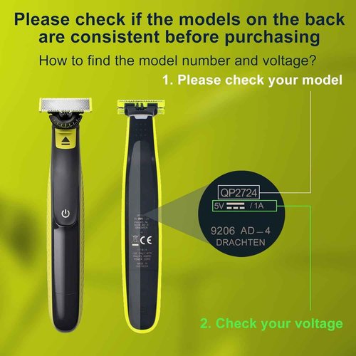 BENSN Charger Cord for Philips Norelco One Blade QP1924, Charging Cable for Philips Beauty Lady Electric Shaver Series 6000 8000, BRL146, BRL166, BRL136 [2 Pack 1M, 3,3ft,White]
