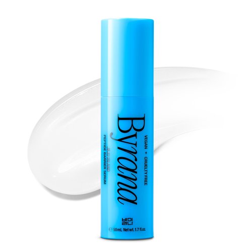 BYRANA Jeju Island Peptide Barrier Face Serum – Korean Vegan Skincare with 9 Peptides, Ceramides, Hyaluronic Acid, Niacinamide & Marine Complex – Hydrating, Firming & Barrier Support – 1.7 oz