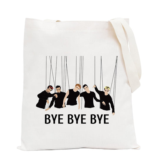 POFULL Music Band Gift for Best Friend Boy Band Gift Concert Gift for Fan Music Lover Gift (BYE TOTE BAG)